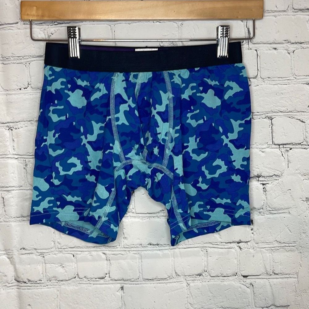 Meundies Men’s‎ Blue Camoflauge Boxer Brief Underwear size small New no tags